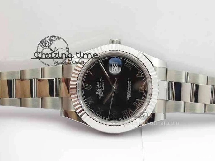 SS Maker Dial Roman On 41mm Edition SS Markers Black SA3136 BP II DateJust Bracelet Best 0327
